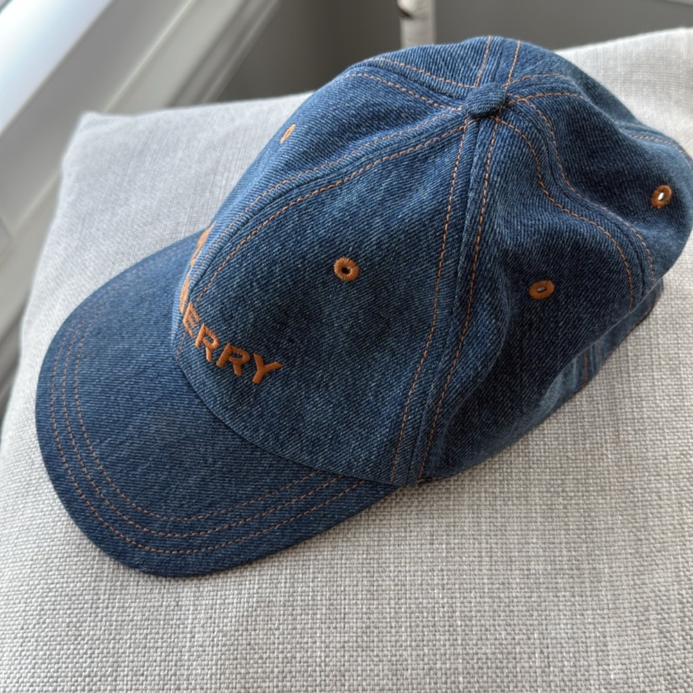 Burberry - NEW Logo-Embroidered Denim Baseball Cap - Blue Size M - Picture 11 of 11